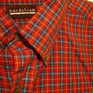 Vintage 80s Nordstrom Plaid LS Button Down